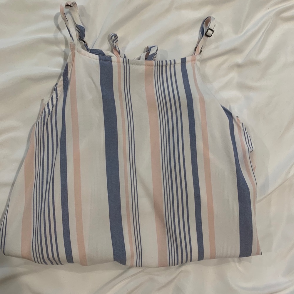 hollister stripped cropped tank